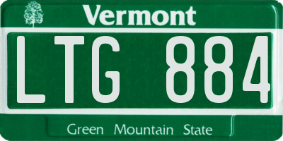 VT license plate LTG884
