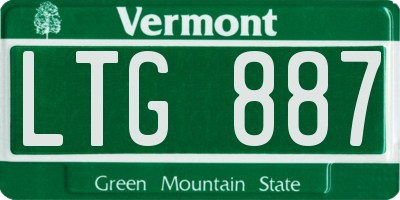 VT license plate LTG887