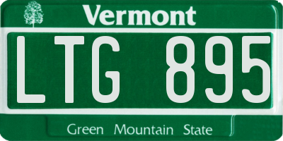 VT license plate LTG895
