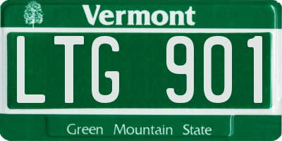 VT license plate LTG901