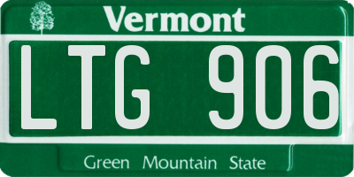 VT license plate LTG906