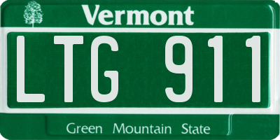 VT license plate LTG911