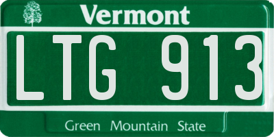 VT license plate LTG913