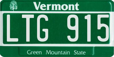 VT license plate LTG915