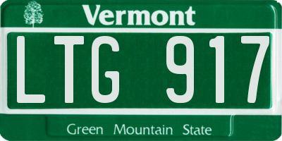 VT license plate LTG917