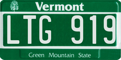 VT license plate LTG919