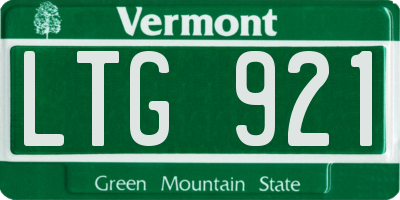 VT license plate LTG921