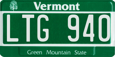 VT license plate LTG940