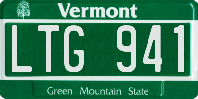 VT license plate LTG941