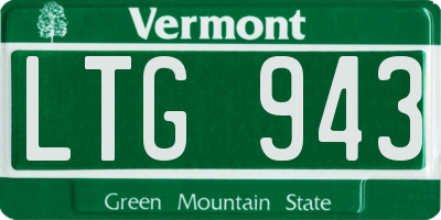 VT license plate LTG943