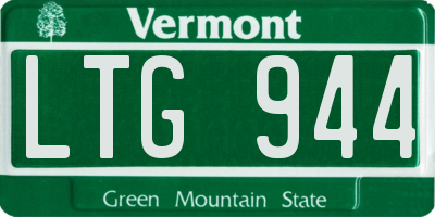 VT license plate LTG944