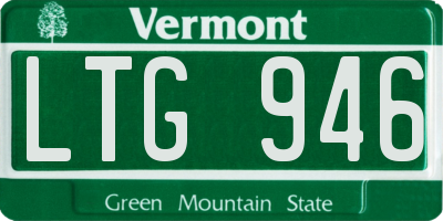 VT license plate LTG946