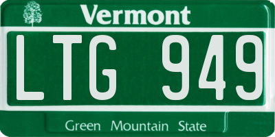 VT license plate LTG949