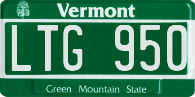 VT license plate LTG950