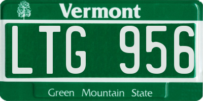 VT license plate LTG956