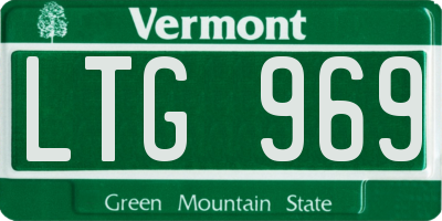 VT license plate LTG969
