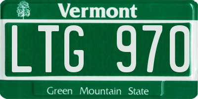 VT license plate LTG970