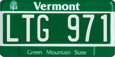 VT license plate LTG971