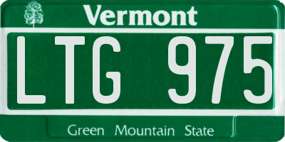 VT license plate LTG975