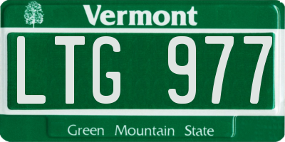 VT license plate LTG977