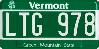 VT license plate LTG978