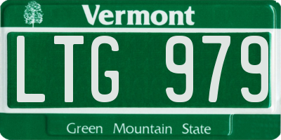 VT license plate LTG979