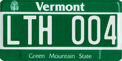 VT license plate LTH004
