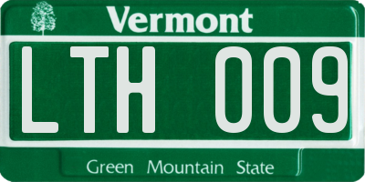 VT license plate LTH009