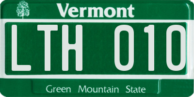 VT license plate LTH010