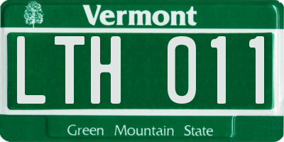 VT license plate LTH011