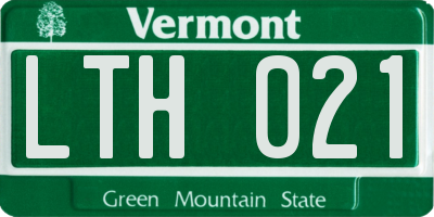 VT license plate LTH021