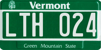 VT license plate LTH024