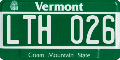 VT license plate LTH026