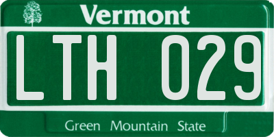 VT license plate LTH029