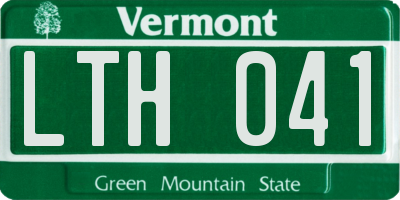 VT license plate LTH041