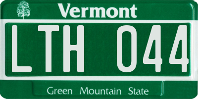 VT license plate LTH044