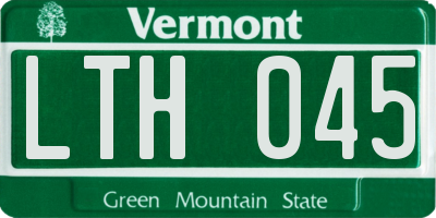 VT license plate LTH045