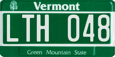 VT license plate LTH048
