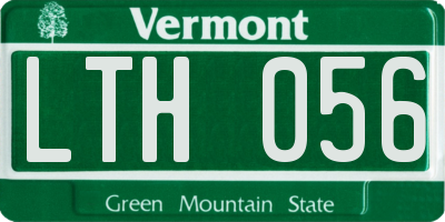 VT license plate LTH056