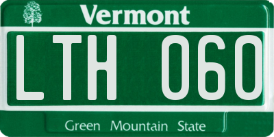 VT license plate LTH060