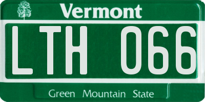 VT license plate LTH066