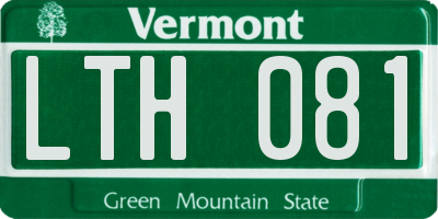 VT license plate LTH081