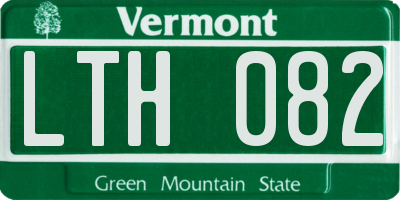 VT license plate LTH082
