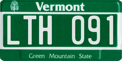 VT license plate LTH091