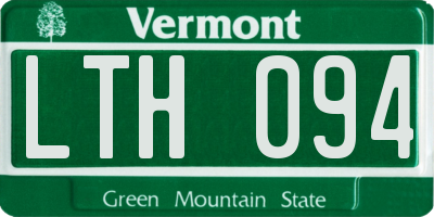 VT license plate LTH094