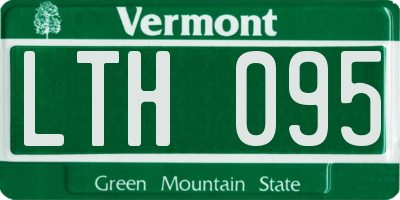VT license plate LTH095