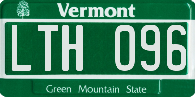 VT license plate LTH096