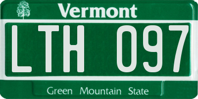 VT license plate LTH097