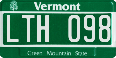 VT license plate LTH098