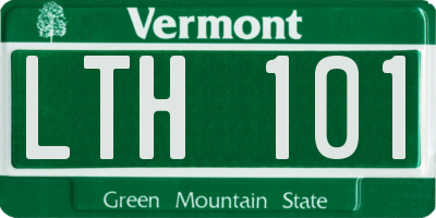 VT license plate LTH101